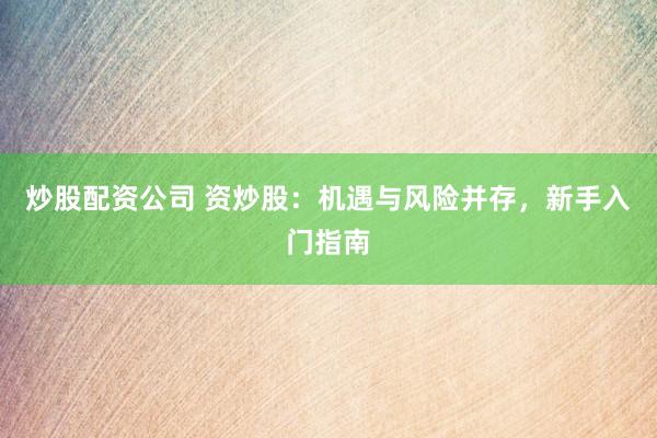 炒股配资公司 资炒股：机遇与风险并存，新手入门指南
