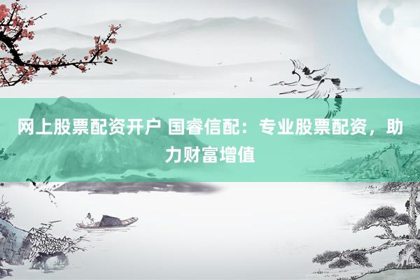 网上股票配资开户 国睿信配：专业股票配资，助力财富增值
