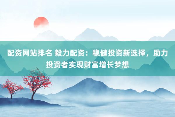 配资网站排名 毅力配资:稳健投资新选择,助力投资者实现财富增长梦想