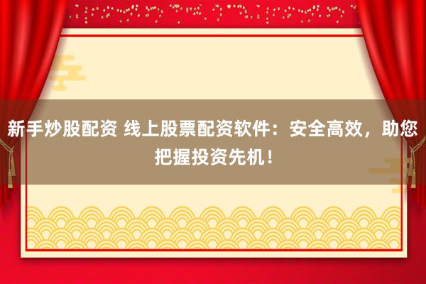 新手炒股配资 线上股票配资软件：安全高效，助您把握投资先机！